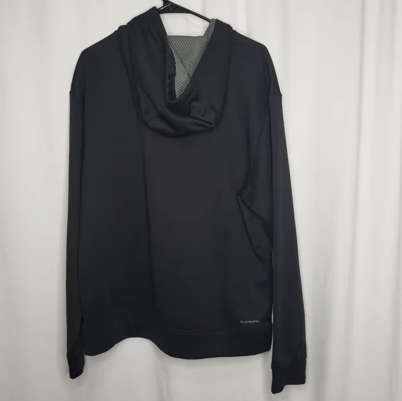 Reebok Fleece Pullover Hoodie Black Large - Picture 2 of 3